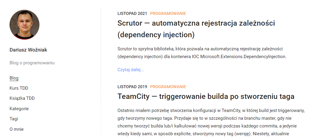 Blog about programming (in Polish)
